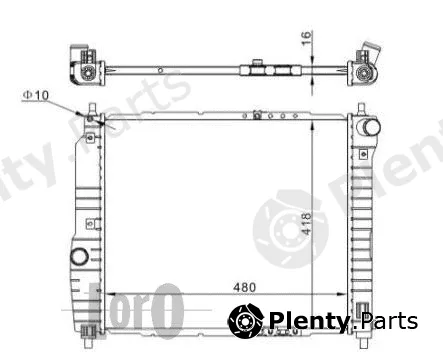 Abakus 007-017-0002-B — Radiator, engine cooling