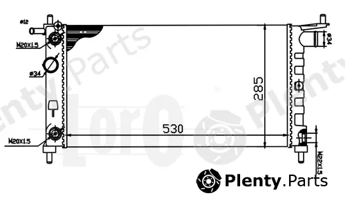 Abakus 037-017-0009 — Radiator, engine cooling