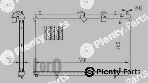 Abakus 009-017-0058-B — Radiator, engine cooling