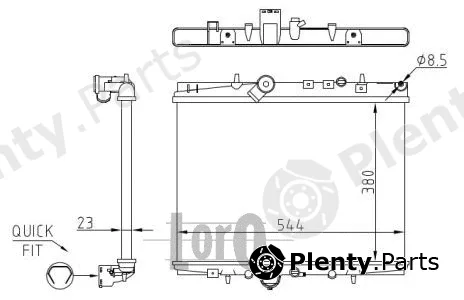Abakus 038-017-0028 — Radiator, engine cooling