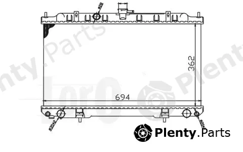 Abakus 035-017-0007 — Radiator, engine cooling