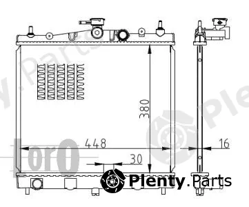 Abakus 035-017-0013-B — Radiator, engine cooling