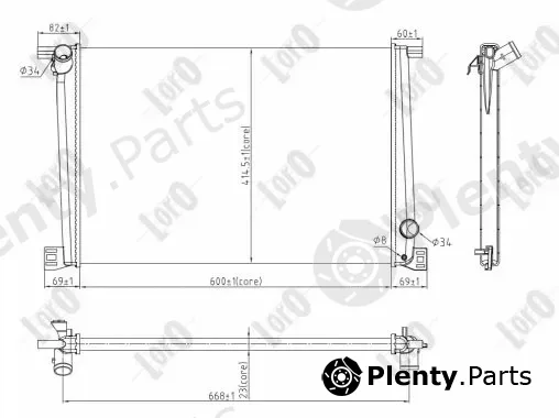 Abakus 032-017-0003 — Radiator, engine cooling