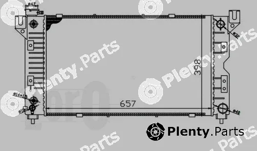 Abakus 008-017-0001 — Radiator, engine cooling