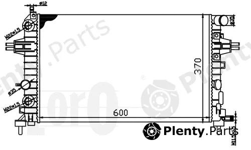 Abakus 037-017-0046 — Radiator, engine cooling