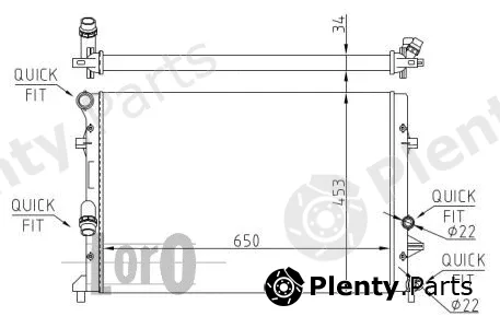 Abakus 003-017-0041 — Radiator, engine cooling