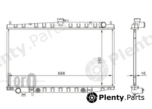 Abakus 035-017-0010 — Radiator, engine cooling