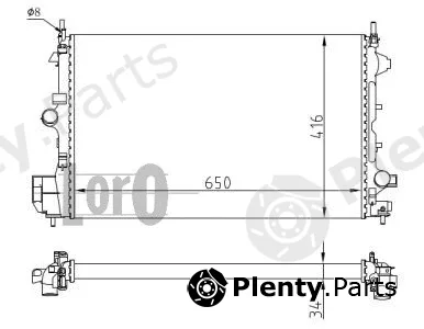 Abakus 037-017-0085 — Radiator, engine cooling