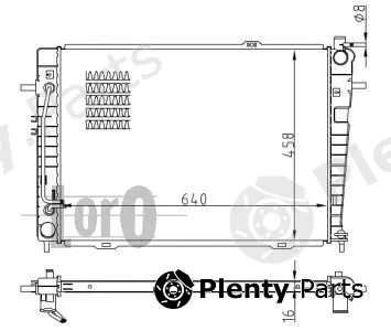 Abakus 019-017-0019-B — Radiator, engine cooling