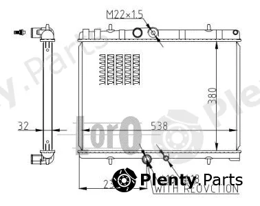 Abakus 009-017-0011-B — Radiator, engine cooling