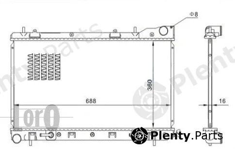 Abakus 049-017-0003-B — Radiator, engine cooling