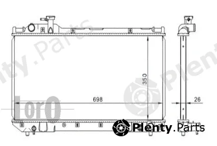 Abakus 051-017-0015 — Radiator, engine cooling