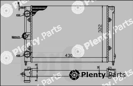 Abakus 053-017-0002 — Radiator, engine cooling