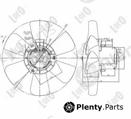 Abakus 053-014-0020 — Fan, engine cooling