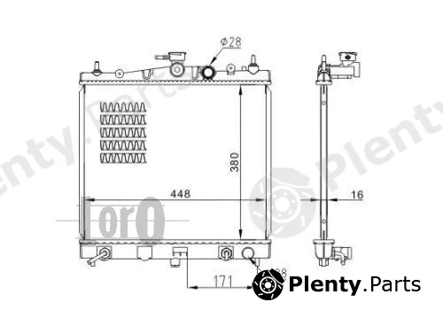 Abakus 035-017-0018-B — Radiator, engine cooling