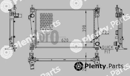 Abakus 002-017-0014-B — Radiator, engine cooling