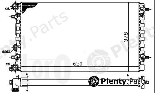 Abakus 053-017-0066 — Radiator, engine cooling