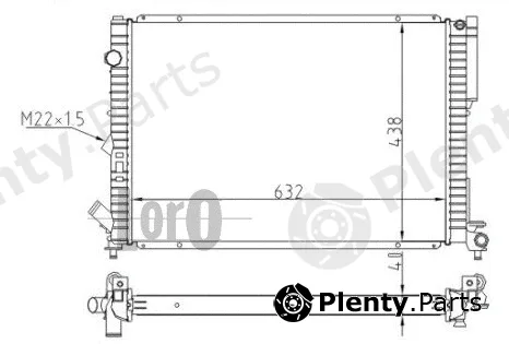 Abakus 042-017-0022 — Radiator, engine cooling