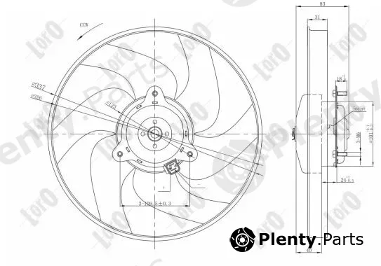 Abakus 009-014-0008 — Fan, engine cooling