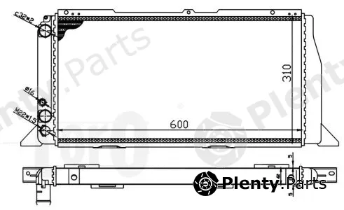 Abakus 003-017-0001 — Radiator, engine cooling