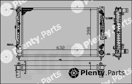 Abakus 003-017-0026 — Radiator, engine cooling