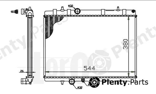 Abakus 009-017-0015 — Radiator, engine cooling