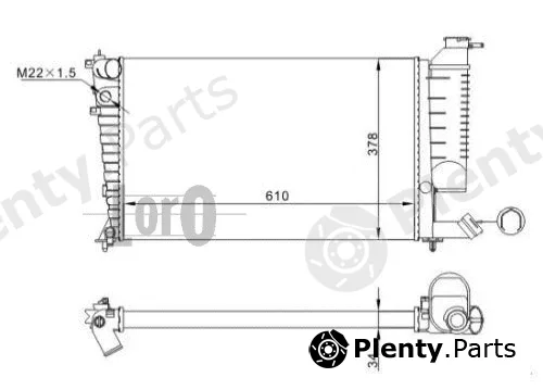 Abakus 009-017-0049 — Radiator, engine cooling