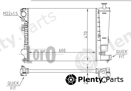 Abakus 009-017-0054 — Radiator, engine cooling
