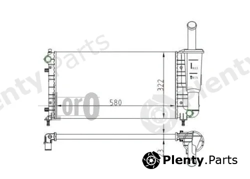 Abakus 016-017-0036 — Radiator, engine cooling