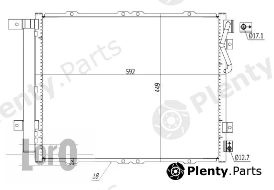 Abakus 019-016-0033 — Condenser, air conditioning
