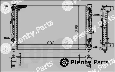 Abakus 003-017-0023 — Radiator, engine cooling