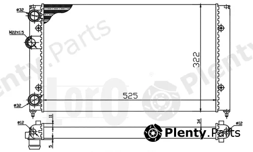 Abakus 053-017-0043 — Radiator, engine cooling