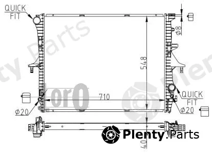 Abakus 003-017-0029 — Radiator, engine cooling