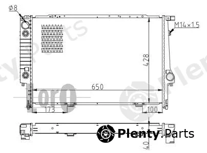 Abakus 004-017-0034-B — Radiator, engine cooling