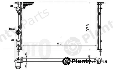 Abakus 042-017-0043 — Radiator, engine cooling