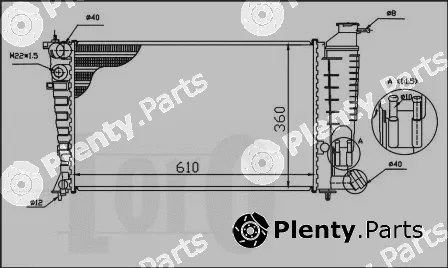 Abakus 009-017-0027 — Radiator, engine cooling