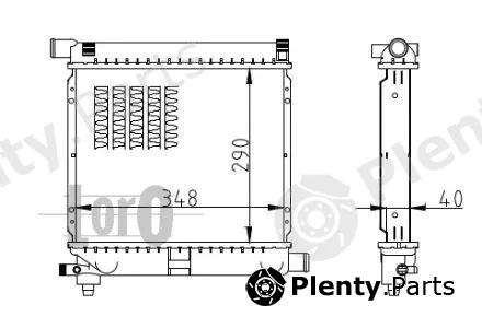 Abakus 054-017-0040-B — Radiator, engine cooling