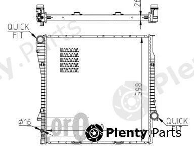 Abakus 004-017-0025-B — Radiator, engine cooling