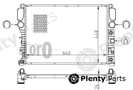 Abakus 054-017-0048-B — Radiator, engine cooling