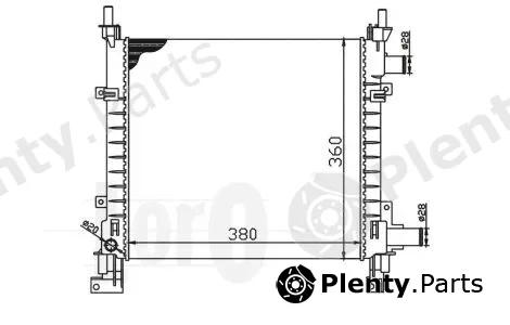 Abakus 017-017-0003 — Radiator, engine cooling