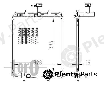 Abakus 009-017-0056-B — Radiator, engine cooling