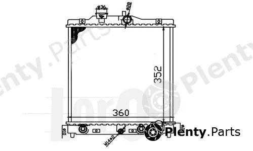 Abakus 018-017-0001 — Radiator, engine cooling