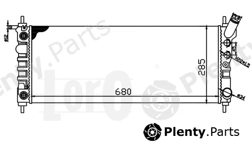 Abakus 037-017-0067 — Radiator, engine cooling