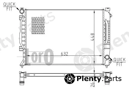 Abakus 003-017-0008-B — Radiator, engine cooling