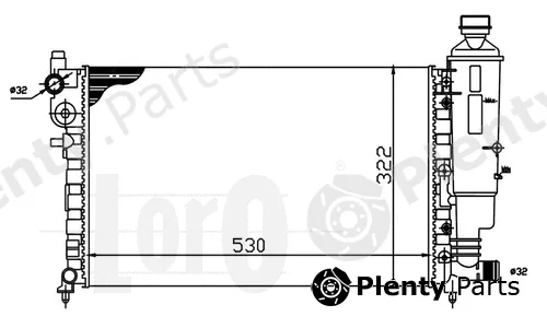 Abakus 009-017-0037 — Radiator, engine cooling