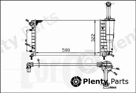 Abakus 016-017-0058 — Radiator, engine cooling