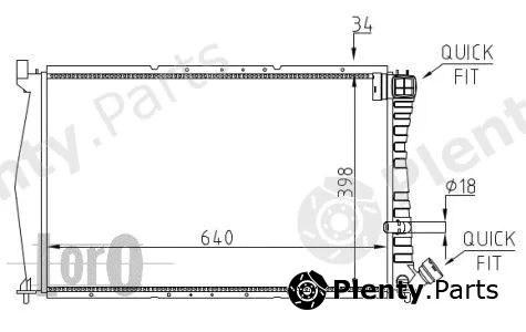 Abakus 009-017-0033 — Radiator, engine cooling
