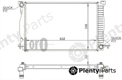 Abakus 003-017-0015 — Radiator, engine cooling