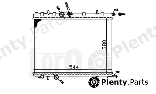 Abakus 009-017-0010 — Radiator, engine cooling