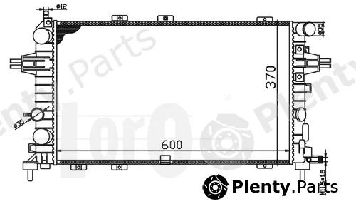 Abakus 037-017-0047-B — Radiator, engine cooling